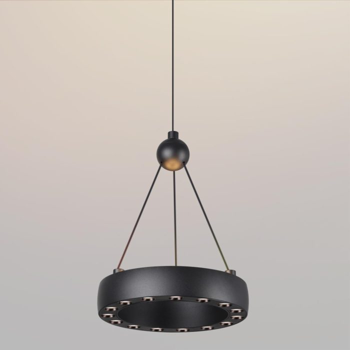 Подвесной светильник NOVOTECH TURN, черный, LED, LED 17W, 3000K