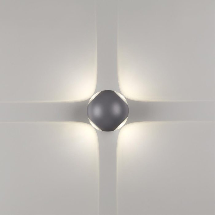 Бра NOVOTECH CALLE, темно-серый/серый, черный, LED, LED 12W, 4000K