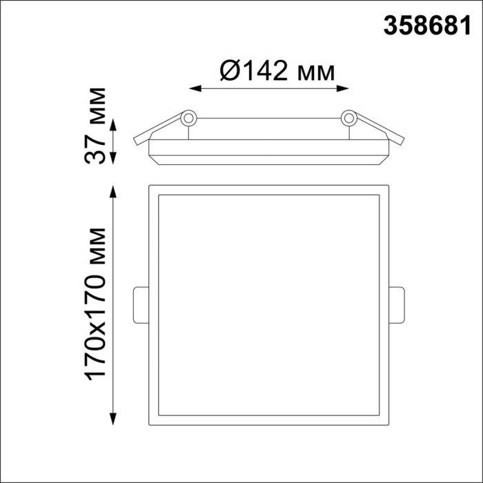 Настенно-потолочный светильник NOVOTECH PANDORA, белый, LED, LED 20W, 4000K