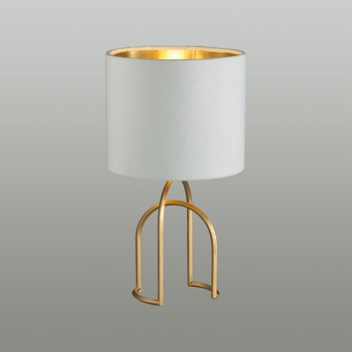 Настольная лампа LUMION STACY, матовое золото, белый/золотой, E14, 40W