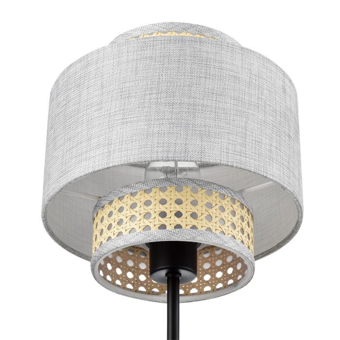 Настольная лампа LUMION LAUNA, черный, серый, бежевый/черный, E27, 60W