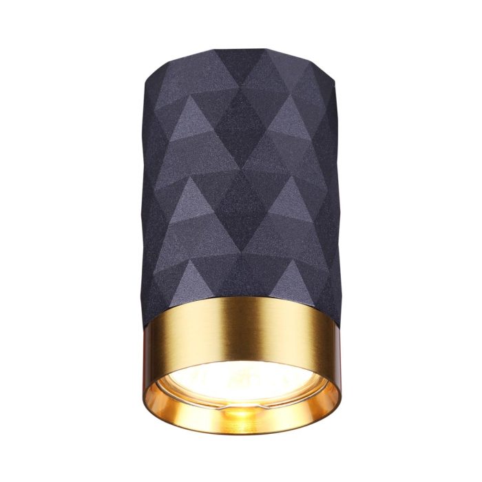 Настенно-потолочный светильник ODEON LIGHT AD ASTRUM, черный/черный, золотой, GU10 LED, LED 10W