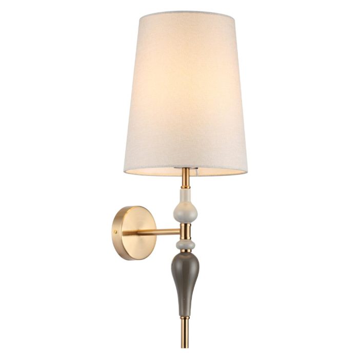 Бра ODEON LIGHT HOMI, античн бронза/бежевый, E27, 60W