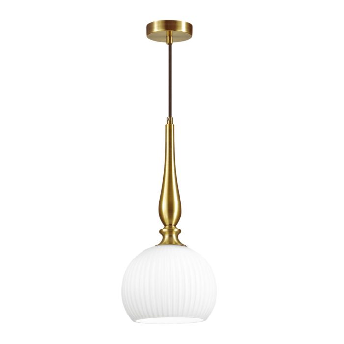 Подвесной светильник ODEON LIGHT RUNGA, белый/бронзовый, E27, 60W