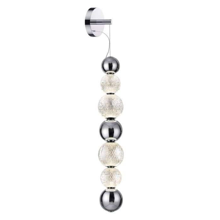 Бра ODEON LIGHT CRYSTAL, хром/прозрачный, LED, LED 13W, 4000K