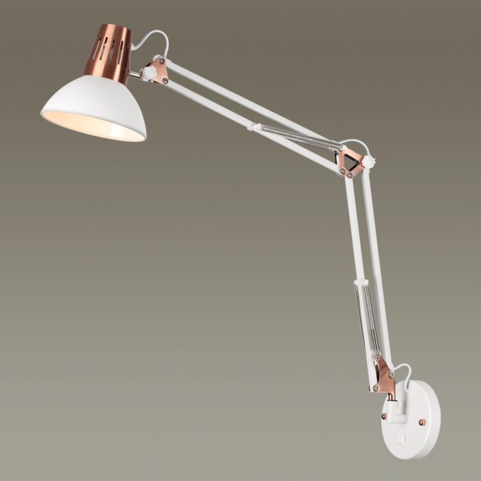 Бра ODEON LIGHT KAPAL, белый/медный, E27, 60W