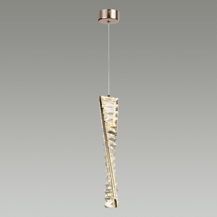 Подвесной светильник LUMION ROSELLE, золотой/прозрачный, LED, LED 13W, 3000K