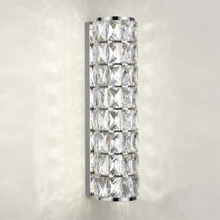 Бра ODEON LIGHT PANTA, хром/прозрачный, LED, LED 8W, 4000K
