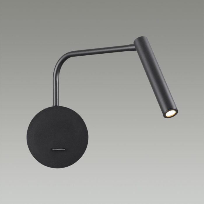 Бра LUMION FINN, черный матовый/черный, LED, LED 2W, 3000K