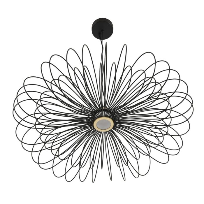 Подвесной светильник LUMION CAMOMILE, черный, LED, LED 9W, 3000K