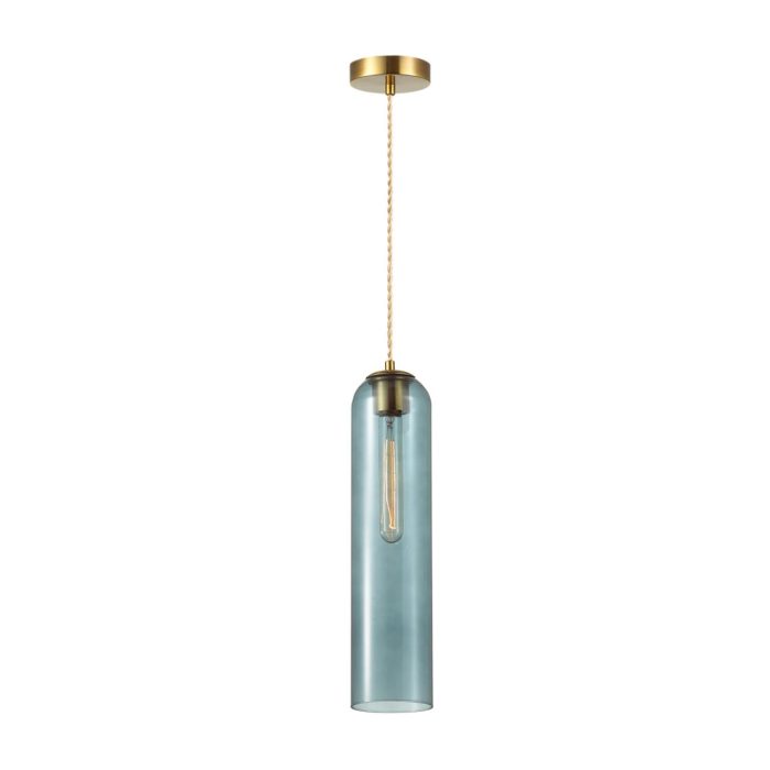 Подвесной светильник ODEON LIGHT VOSTI, золотой/синий, E27, 60W