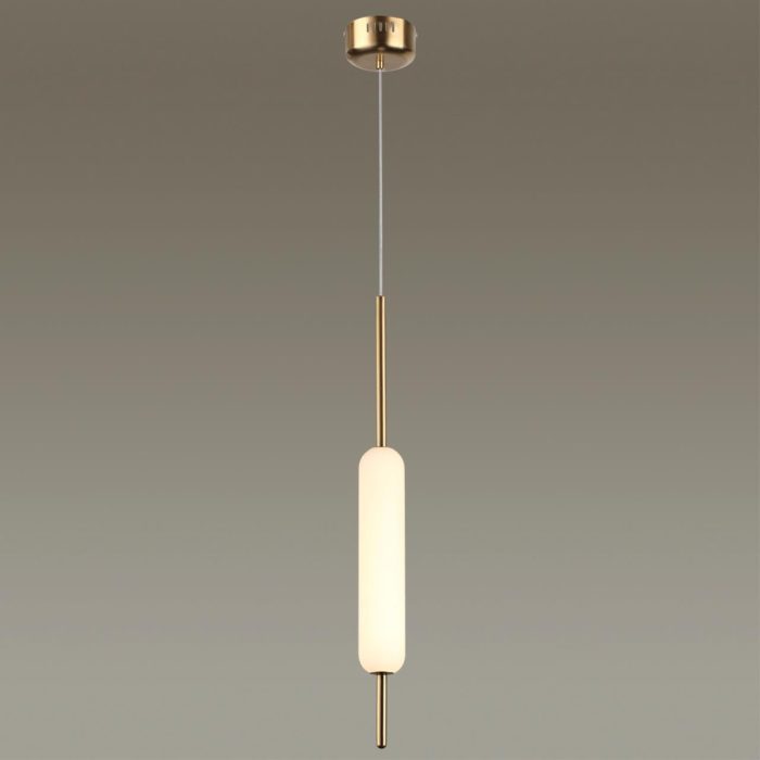 Подвесной светильник ODEON LIGHT REEDS, бронзовый/белый, LED, LED 12W, 4000K