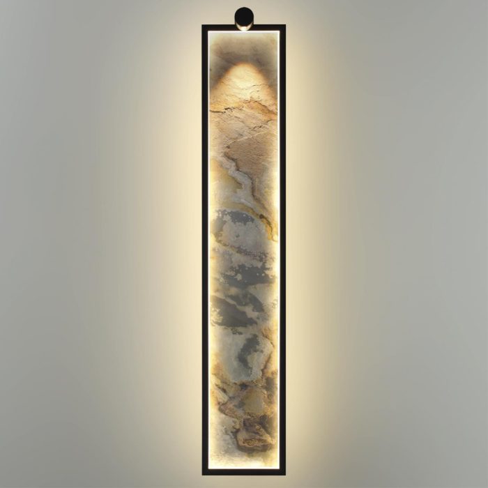 Бра ODEON LIGHT STOFLAKE, матовый черный/серо-бежевый, LED, LED 30W, 3000K