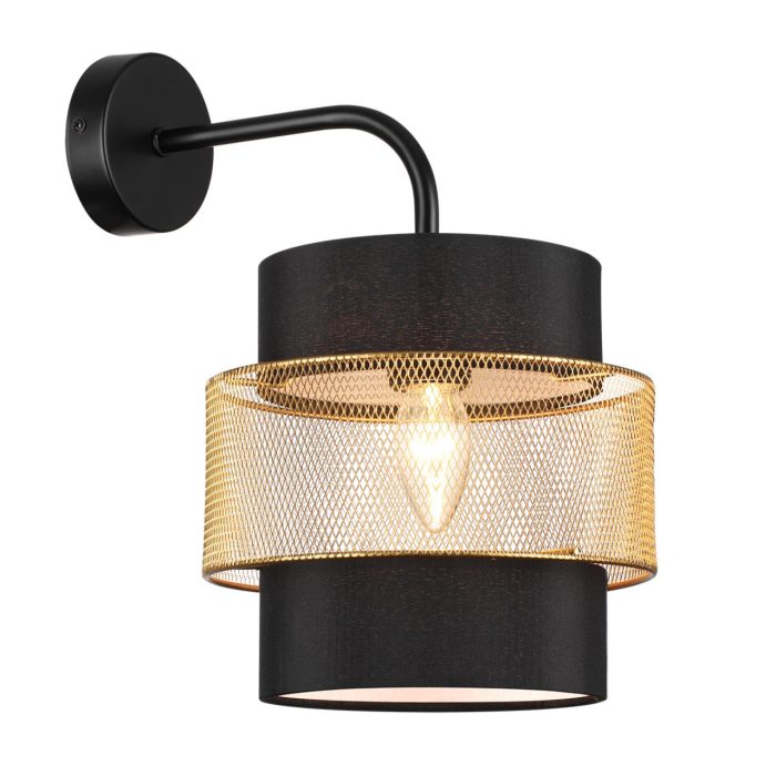 Бра LUMION ANIMAISA, черный, золотой, E27, 60W