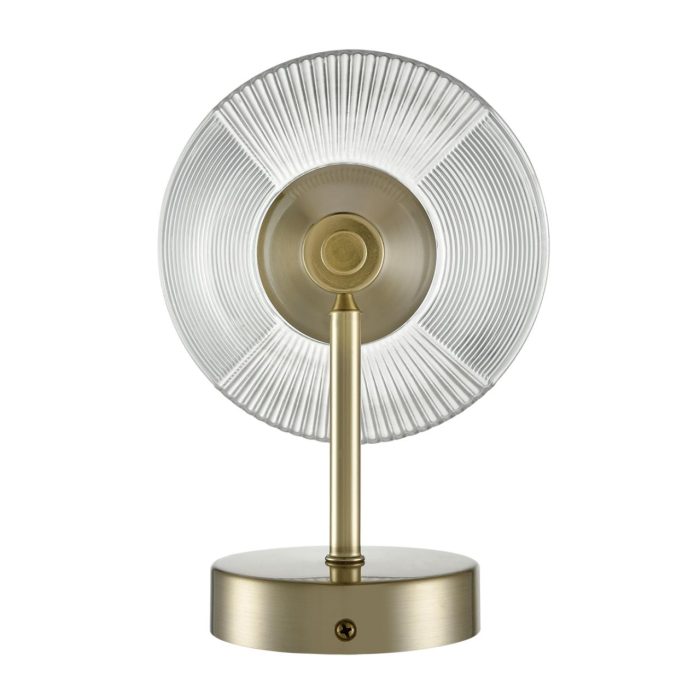 Бра LUMION CORNE, латунь титаниум, прозрачный/латунь, E27, 60W
