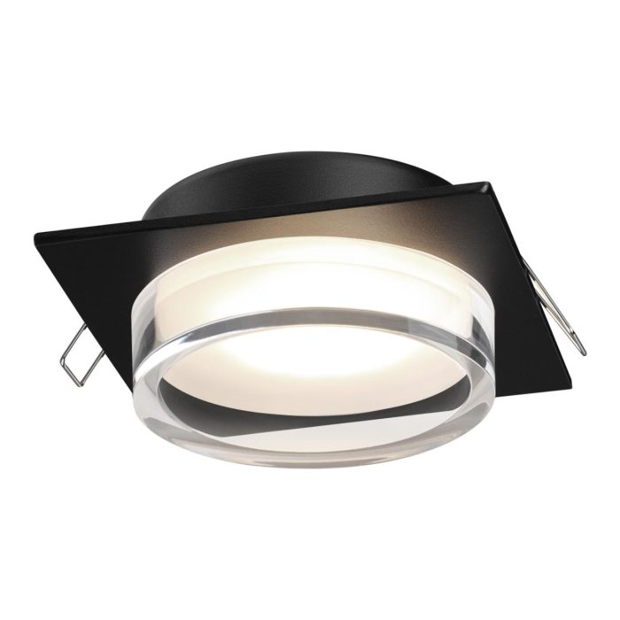 Встраиваемый светильник NOVOTECH GEM, черный, GX53, 12W