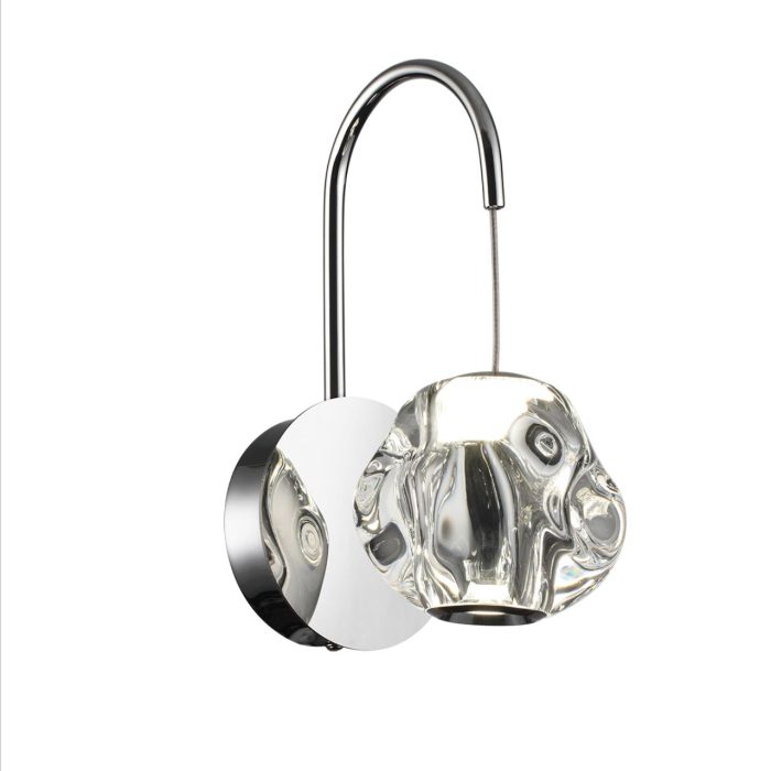 Бра ODEON LIGHT JEMSTONE, хром/прозрачный, LED, LED 5W, 4000K