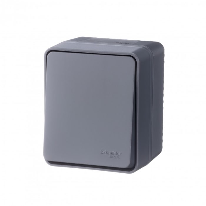 AtlasDesign profi IP54 о/у 1-клавишный переключатель, сх.6, 10ах, антрацит