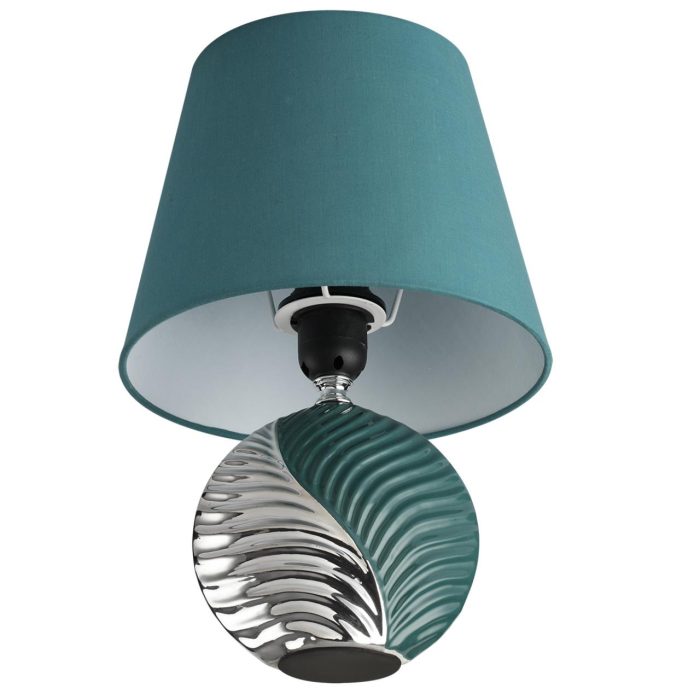 Настольная лампа LUMION TAPALA, бирюзовый, серебро/серебристый, цветной, E27, 60W