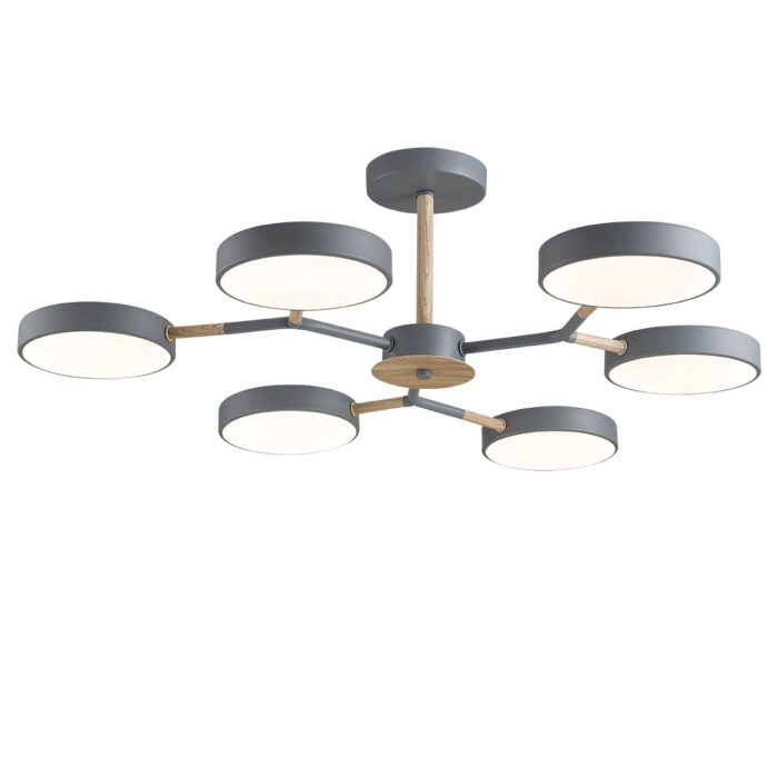 Потолочный светильник LUMION BRAD, серый, дерево/серый, бежевый, LED, LED 108W, 3000K