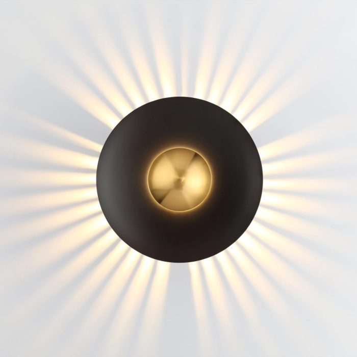 Бра ODEON LIGHT ADAMAS, черный/золотистый, LED, LED 13W, 3000K
