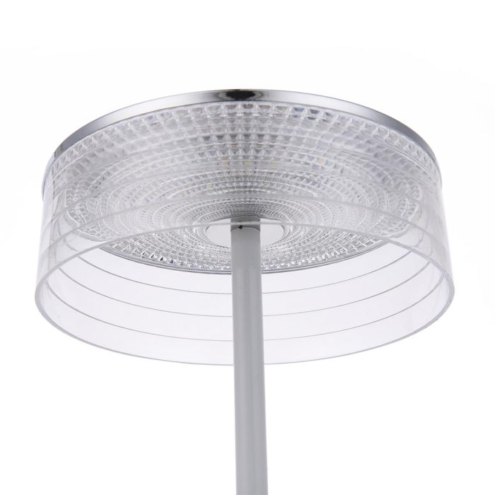 Настольная лампа LUMION SATIANA, серебро, белый, прозрачный/белый, хром, LED, LED 7W, 4000K