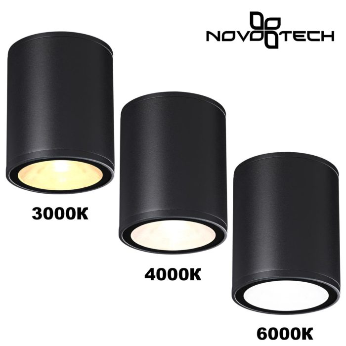 Потолочный светильник NOVOTECH TUMBLER, черный, LED, LED 10W, 3000K