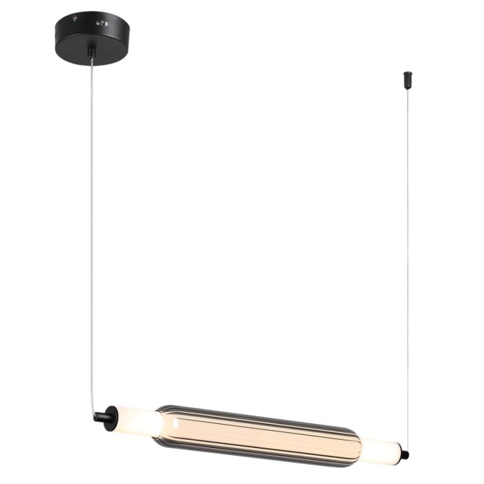 Подвесной светильник LUMION TRENDY, черный, дымчатый/черный, LED, LED 15W, 4000K