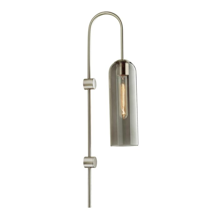 Бра ODEON LIGHT VOSTI, никель/дымчатый, E14, 60W