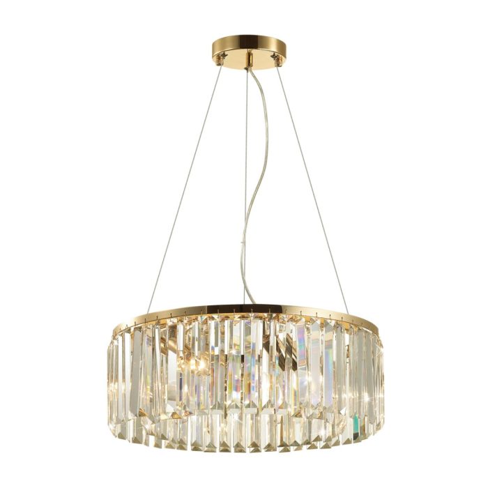 Люстра ODEON LIGHT VASSA, золотой/хрусталь, E14, 240W