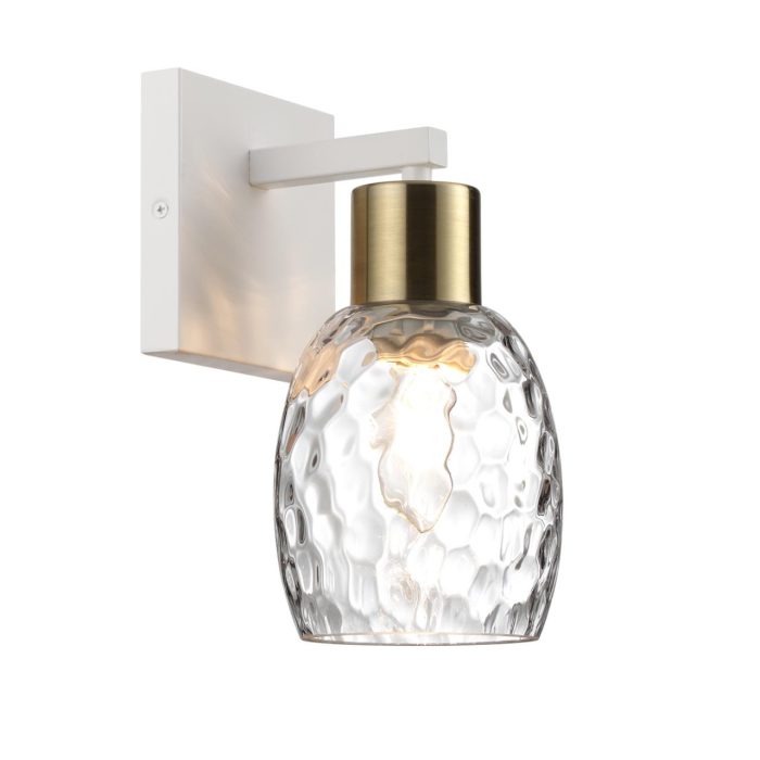Бра LUMION ICE, белый, золотой, прозрачный/белый, золотой, E27, 40W