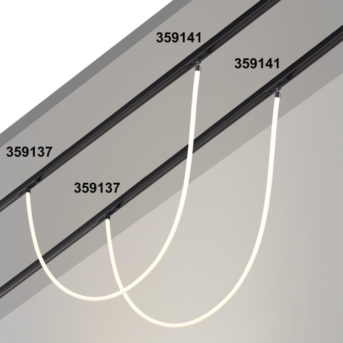 Трековый светильник NOVOTECH RAMO, черный, LED, LED 14W, 3000K