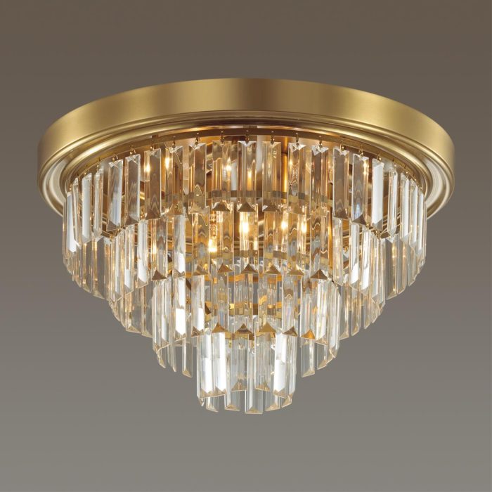 Потолочный светильник LUMION ZAHA, латунь/прозрачный, E14, 240W