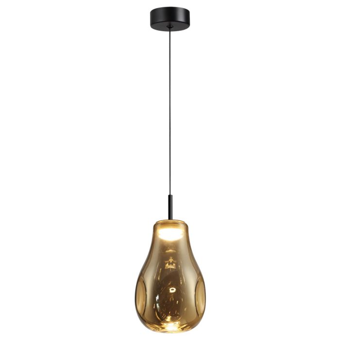 Подвесной светильник ODEON LIGHT NAVE, черный/золотой, LED, LED 4W, 4000K