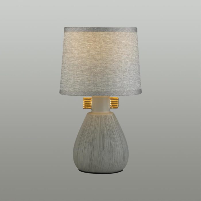 Настольная лампа LUMION FUSAE, серый, E14, 40W