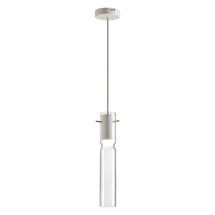 Подвесной светильник ODEON LIGHT SCROW, белый/прозрачный, LED, LED 5W, 3000K