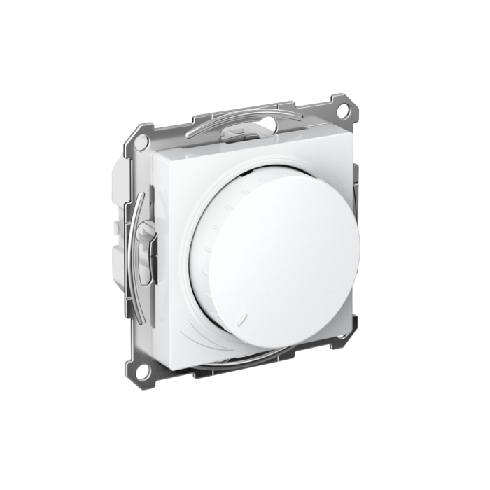 AtlasDesign светорегулятор (диммер) поворотно-нажимной, LED, RC, 400Вт, механизм, белый