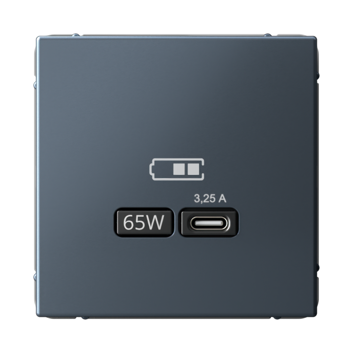 ArtGallery USB розетка тип-С 65Вт высокоскор.заряд. QC, PD, механизм, грифель