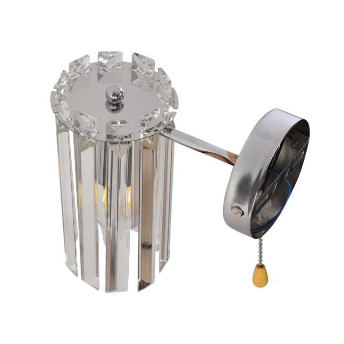 Бра LUMION FAVLA, хром, прозрачный/хром, E14, 40W