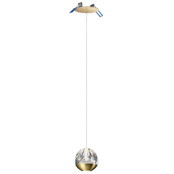 Подвесной светильник ODEON LIGHT SONO, под латунь/прозрачный, LED, LED 5W, 4000K