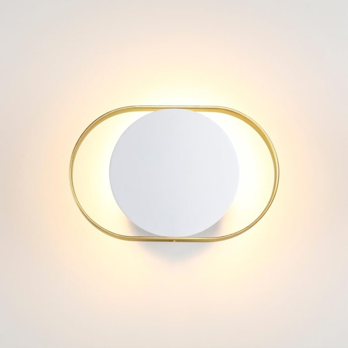 Бра ODEON LIGHT MONDY, белый/золотистый, LED, LED 7W, 3000K