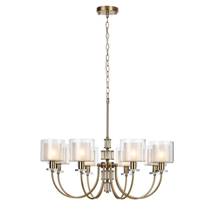 Люстра ODEON LIGHT SAGA, античная бронза/прозрачный, E14, 320W