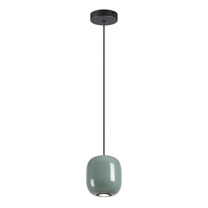Подвесной светильник ODEON LIGHT OVALI, черный/зеленый, GU10, LED 4W