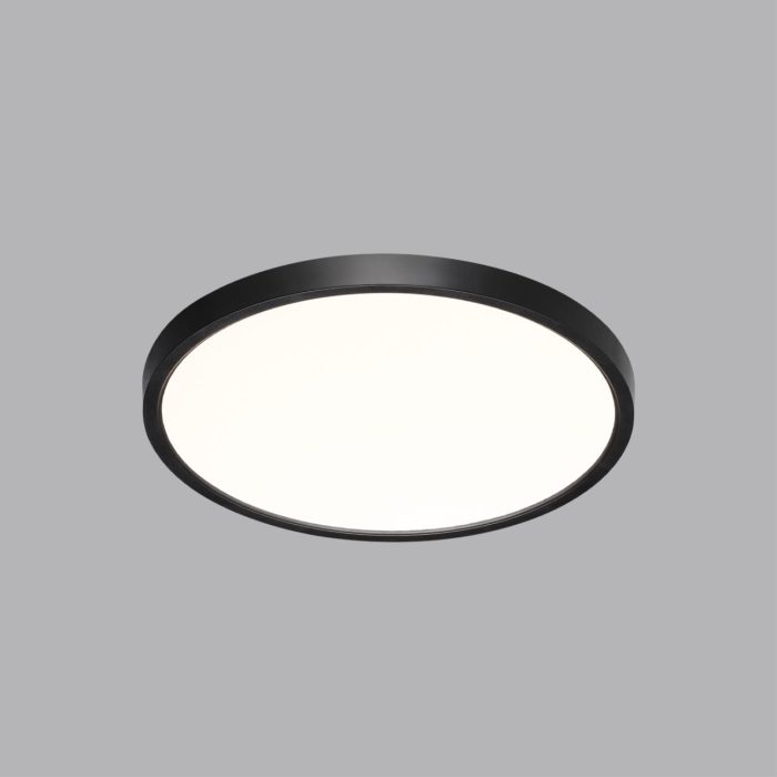 Настенно-потолочный светильник SONEX ALFA BLACK, белый, черный/черный, LED, LED 24W, 3000K