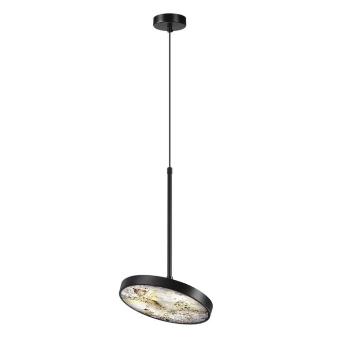 Подвесной светильник ODEON LIGHT BERGI, матовый черный/серо-бежевый, LED, LED 15W, 3000K