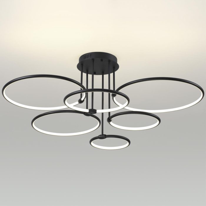 Потолочный светильник LUMION URSULA, черный, LED, LED 156W, 3000K
