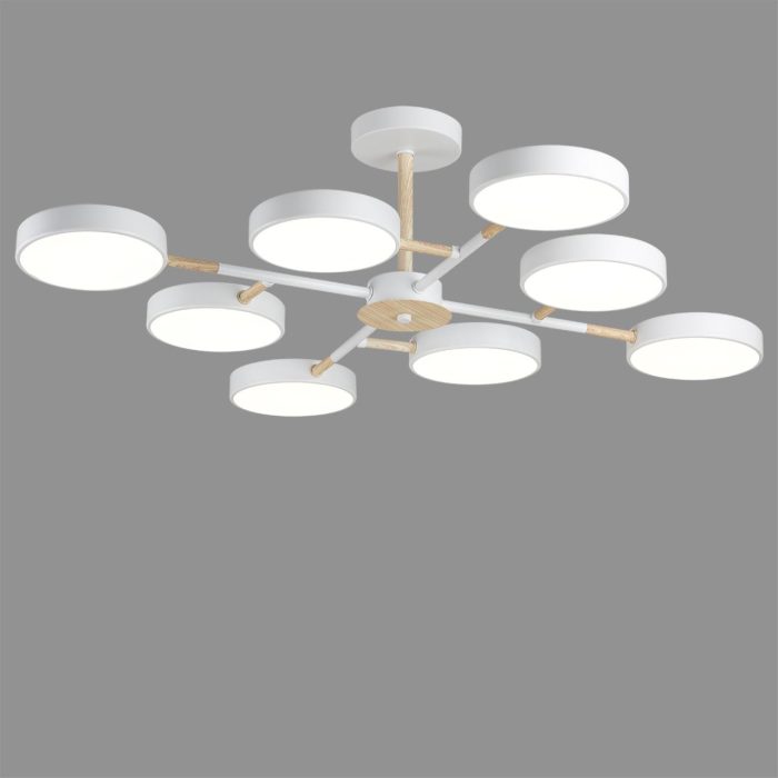 Потолочный светильник LUMION BRAD, белый, дерево/белый, бежевый, LED, LED 144W, 3000K