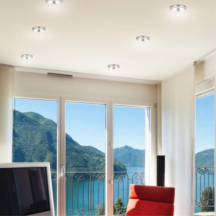 Встраиваемый светильник NOVOTECH METIS, хром, LED, LED 10W, 3000K