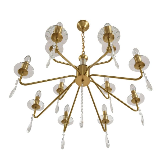 Люстра LUMION SEVERINA, шампань, прозрачный/золотой, E14, 480W