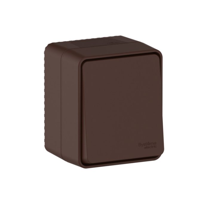 AtlasDesign profi IP54 о/у 1-клавишный выключатель, сх.1, 10ах, коричневый